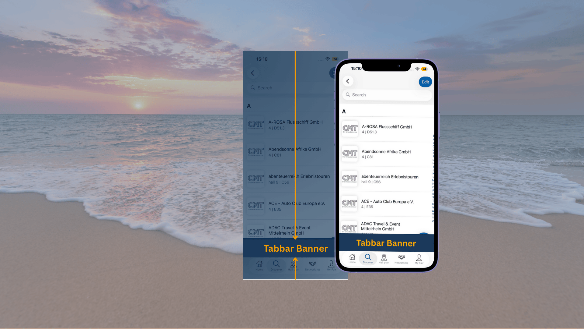 Tab bar banner (events)